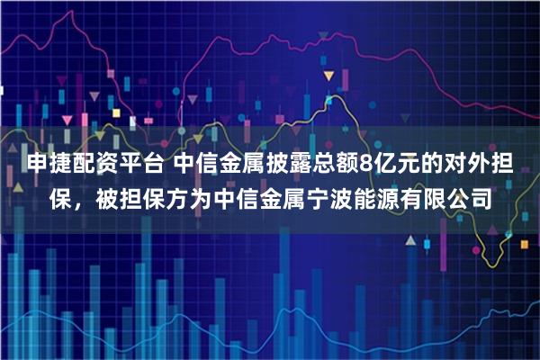 申捷配资平台 中信金属披露总额8亿元的对外担保，被担保方为中信金属宁波能源有限公司